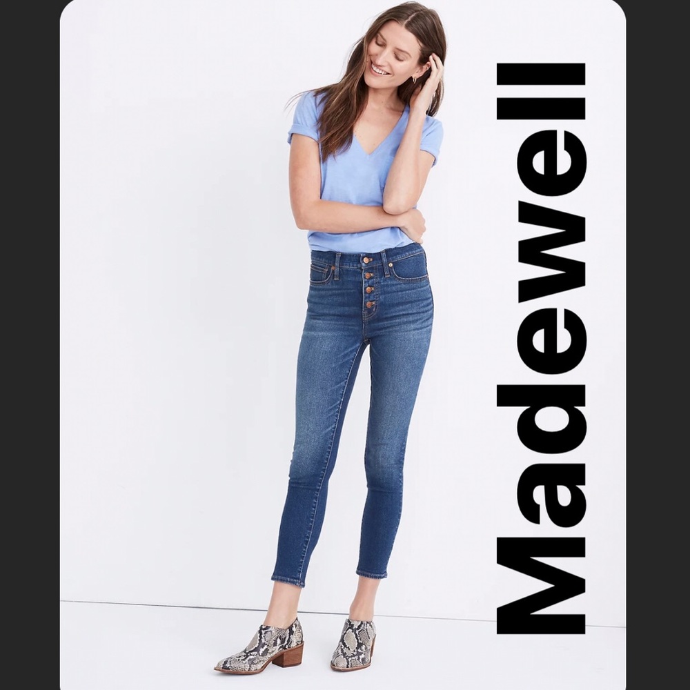 NWT Madewell 9" Mid-Rise Skinny Crop Jeans